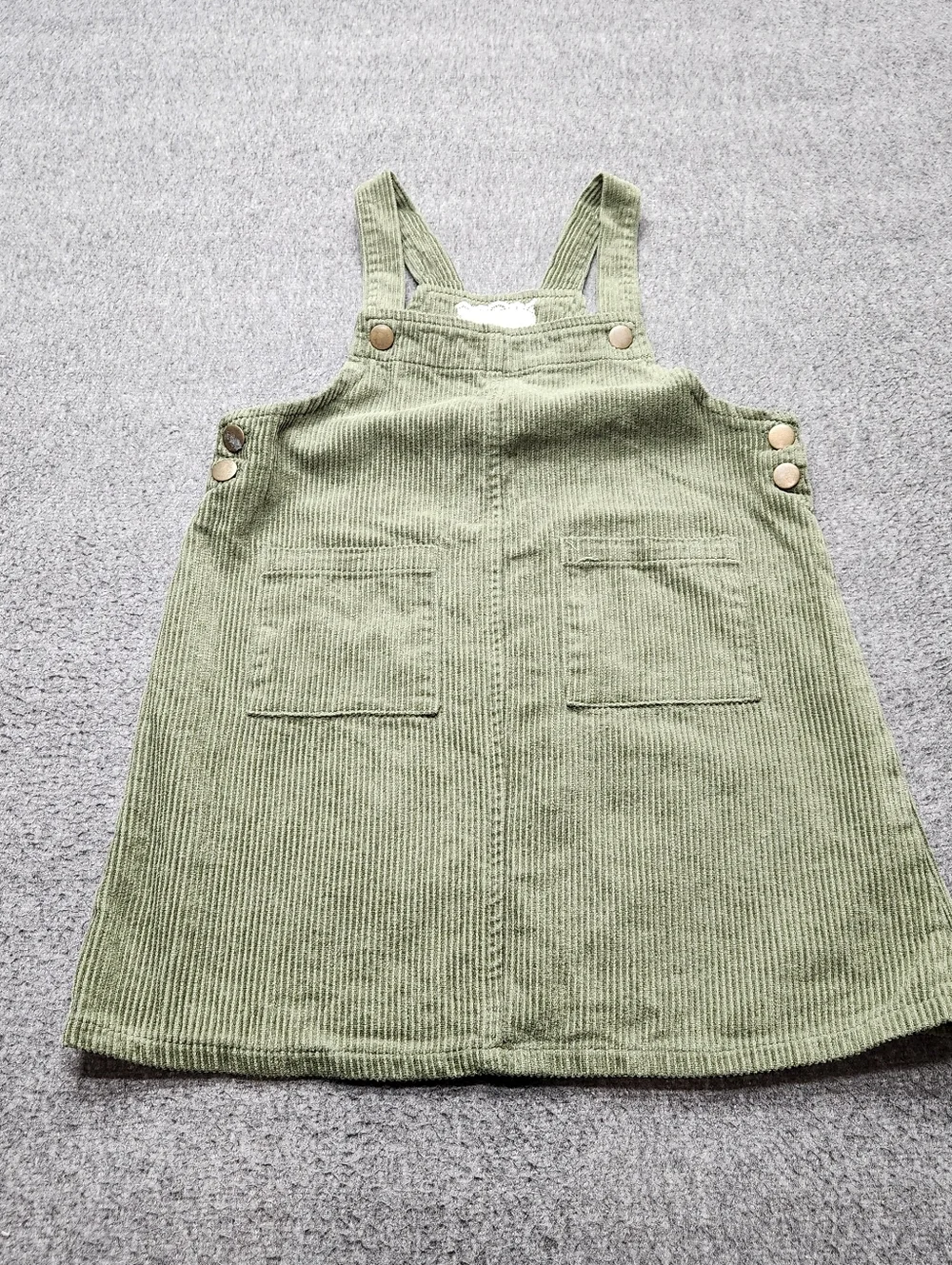 Biwen Corduroy Overall Dress Kids 6 Green Pinafore Jumper